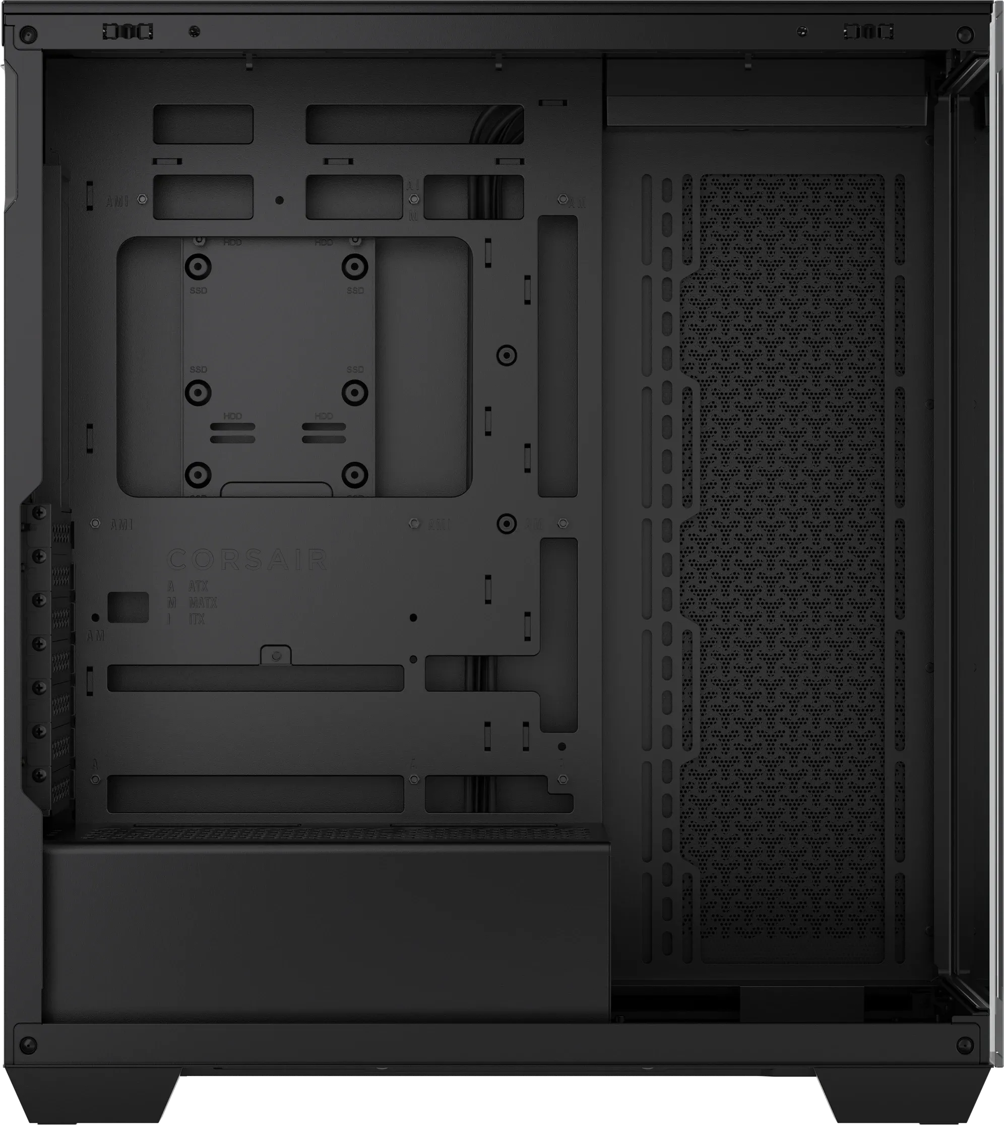 3500X Tempered Glass Black Mid-Tower PC Case; 2x 3.5'' | 2x 2.5'' Drive Bays; Up to 360mm Radiator compatible