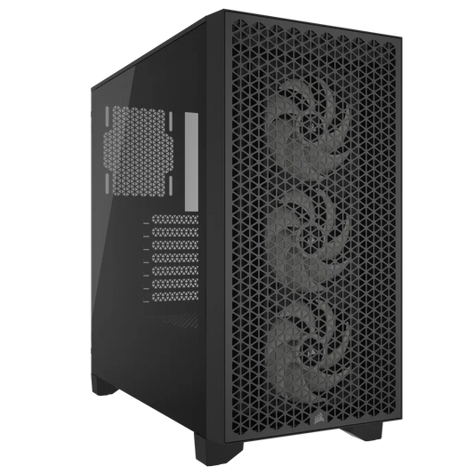 3000D RGB AIRFLOW Black Mid-Tower BPC Case; 2x 3.5'' |  2x 2.5'' Drive Bays; Up to 360mm Radiator compatible; 3x 120mm fan incl