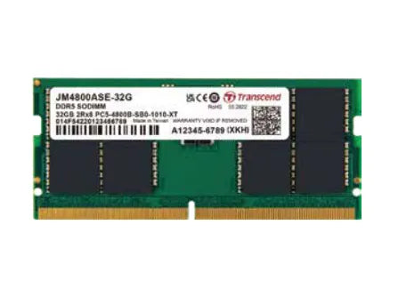 TRANSCEND JET MEMORY 32 GB DDR5-4800 SO-DIMM 2RX8 CL40  (2Gx8)x16