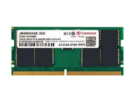 TRANSCEND JET MEMORY 32 GB DDR5-4800 SO-DIMM 2RX8 CL40  (2Gx8)x16