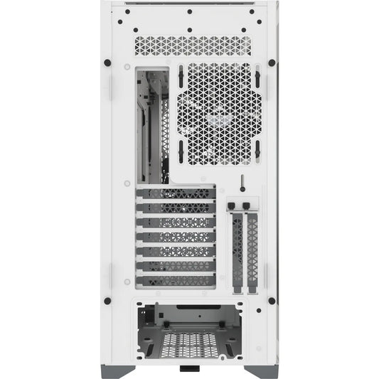 5000D RGB Airflow White Tempered Glass Mid Tower; 2x 3.5'' |  4x 2.5'' Drive Bays; Up to 360mm Radiator; 3x 120mm fan incl