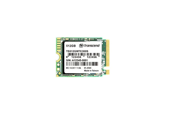 Transcend 512GB MTE300S PCI-E GEN 3x4 M.2 2230 SSD 3D NAND - 2000 MB/s Read 1100 MB/s Write - 200 TBW