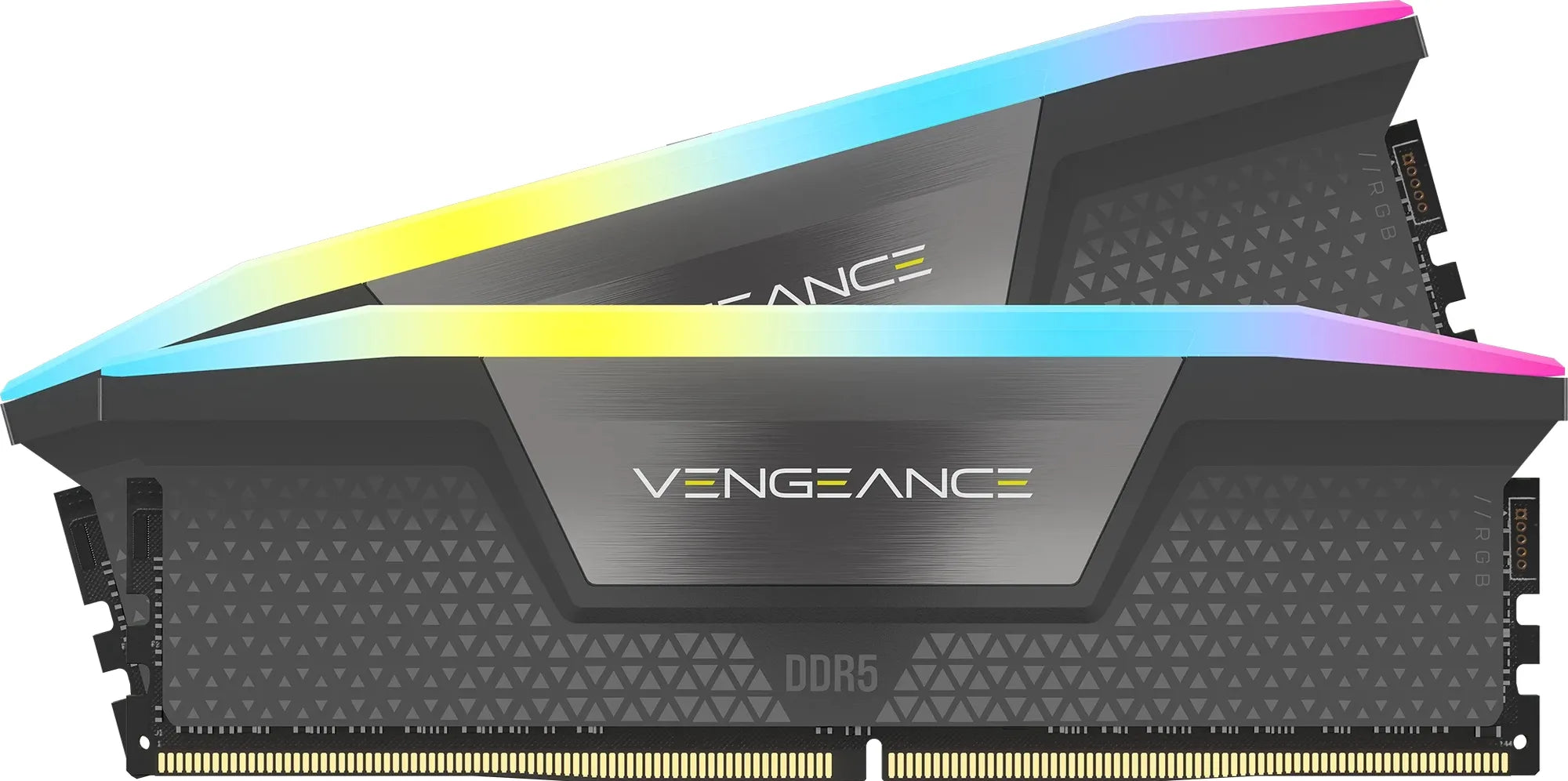 Corsair VENGEANCE RGB DDR5 32GB (2x16GB) DDR5 6000 CL36-44-44-96 1.4V Intel XMP and AMD EXPO Memory - Grey.