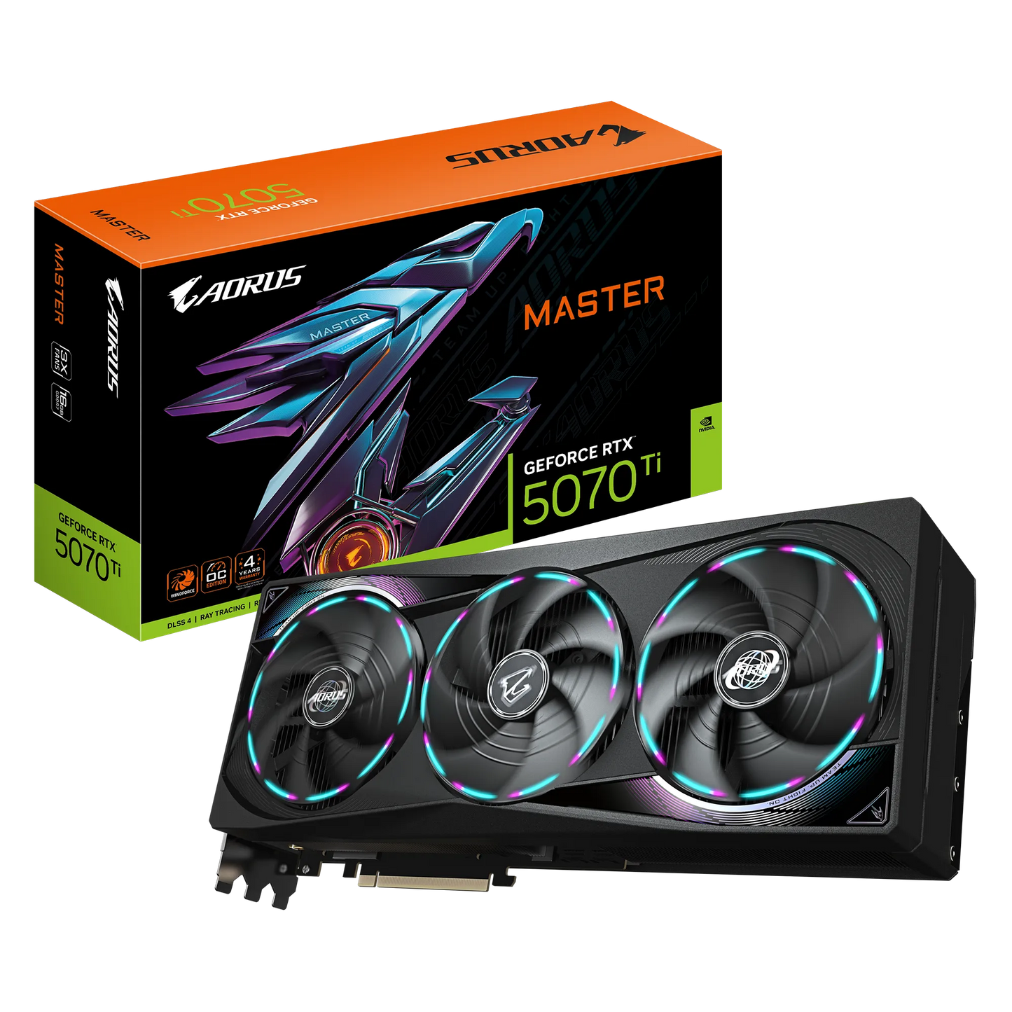 GIGABYTE nVidia GeForce RTX™ 5070Ti AORUS MASTER - 16GB GDDR7 HDMIx1/DPx3