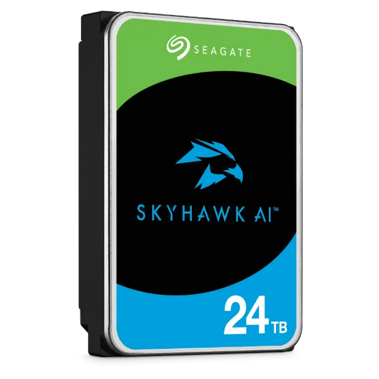 Seagate Skyhawk AI ST24000VE002 24TB 3.5'' HDD Surveillance Drives; SATA 6GB/s Interface; 256MB Cache; RPM: 7200; 512e; 5 Year l