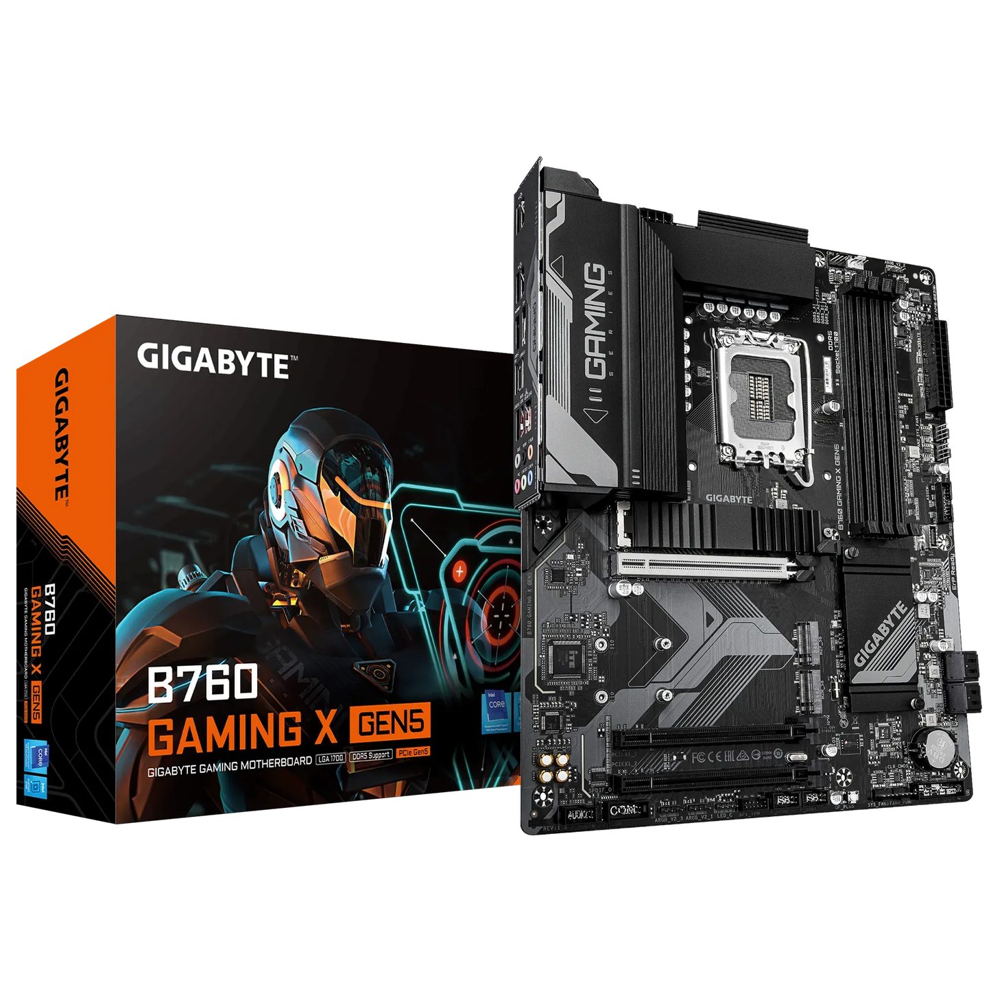 GIGABYTE Intel® B760 Chipset for LGA 1700; 4x DDR5; 3x M2; HDMI/DP; ATX