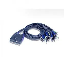 ATEN 4-Port USB VGA/Audio Cable KVM Switch W/1.8M CABLE