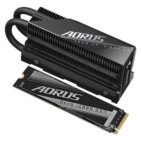 Gigabyte AORUS Gen5 12000 SSD 1TB read 11;700 MB/s; Write 9;500MB/s.