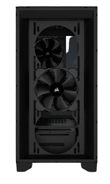 3000D AIRFLOW Black Mid-Tower PC Case; 2x 3.5'' |  2x 2.5'' Drive Bays; Up to 360mm Radiator compatible; 2x 120mm fan incl