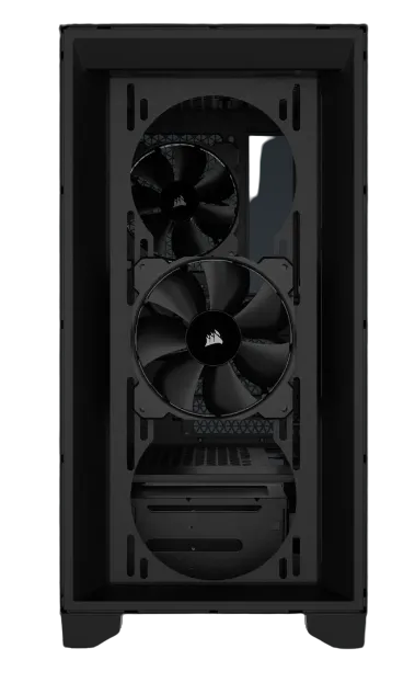 3000D AIRFLOW Black Mid-Tower PC Case; 2x 3.5'' |  2x 2.5'' Drive Bays; Up to 360mm Radiator compatible; 2x 120mm fan incl