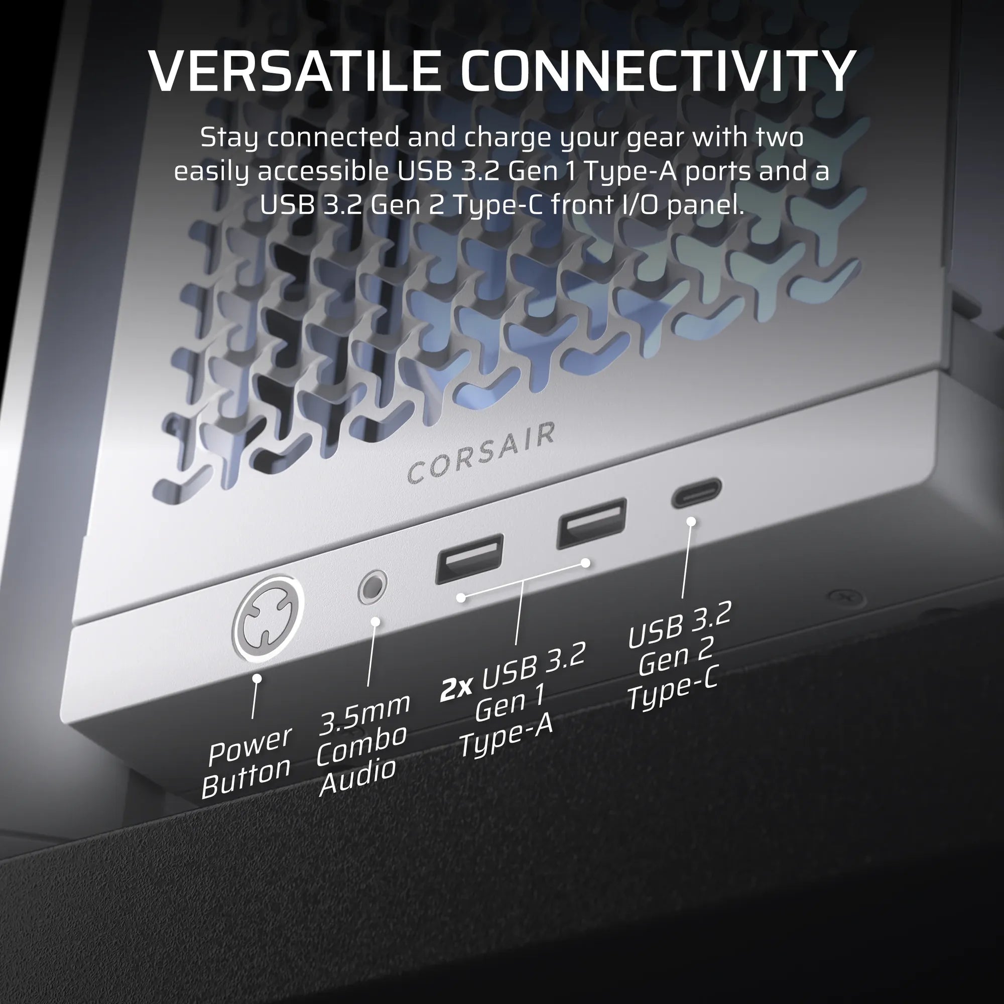 FRAME 4000D RS ARGB White Mid-Tower PC Case; 2x 3.5'' | 2x 2.5'' Drive Bays; Up to 360mm Radiator; 3x RS ARGB PWM Fans;