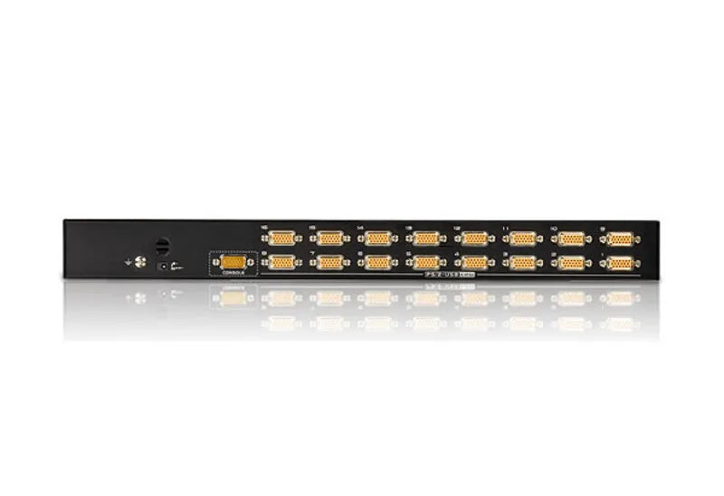 ATEN 16-Port PS/2-USB  VGA KVM Switch/Cascade/W/(US/EU/OUT) ADP. ATEN