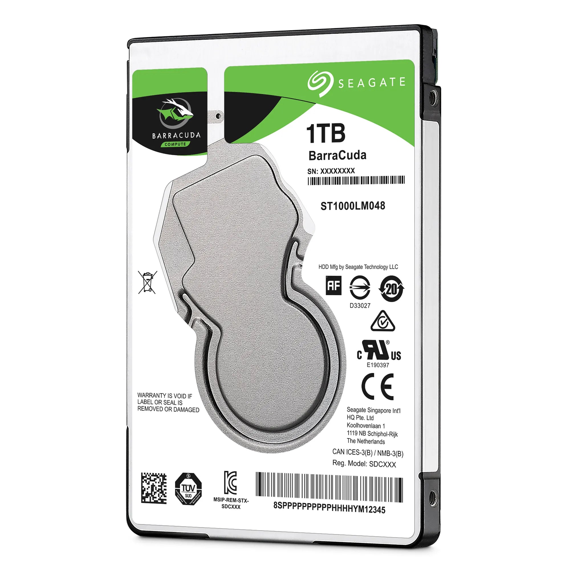 Seagate Barracuda 1TB; 2.5'' Notebook Drive; SATA 6GB/s; RPM 5400; 128MB Cache 7mm