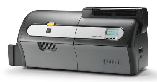 Zebra Printer ZXP Series 7; Single Sided; UK/EU Cords; USB; 10/100 Ethernet; Contact and Contactless Mifare