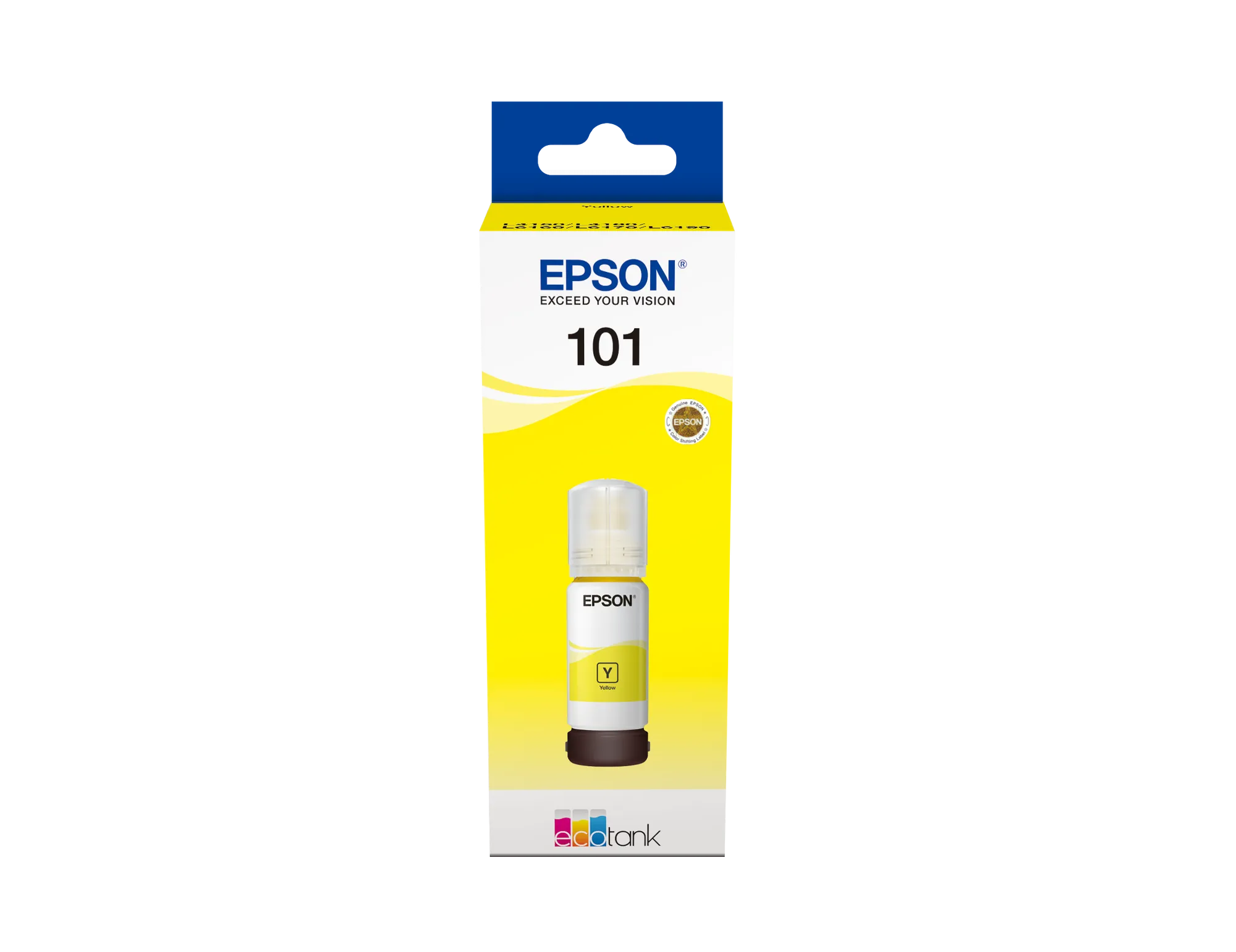 Epson 101 Ecotank Yellow ink bottle (70ml). 6000 pages @ 5% coverage.