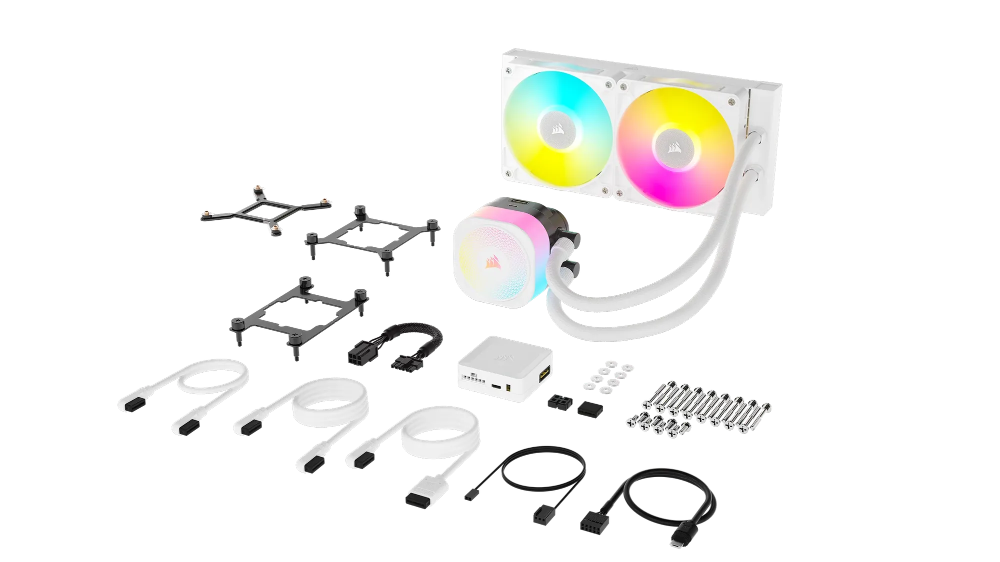 Corsair iCUE LINK TITAN 240 RX RGB Liquid CPU Cooler - White – RX120 RGB Fans – Fits Intel® LGA 1851/1700; AMD® AM5/AM4.