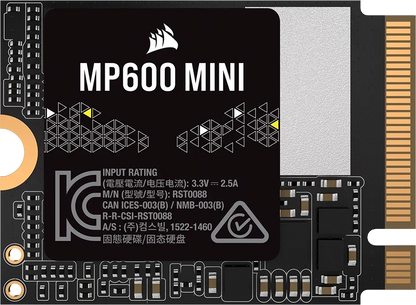 Corsair MP600 MINI 1TB M.2 NVMe PCIe Gen. 4 x4 SSD; Read Up To 4800MB/s; Write up to 4800MB/s