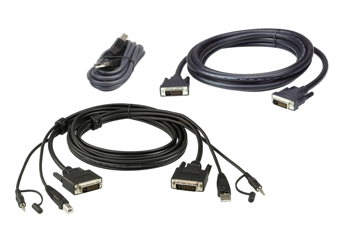 ATEN 1.8M USB DVI-D Dual Link Dual Display Secure KVM Cable Kit