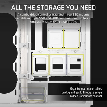 5000T Mid-Tower PC Case; White