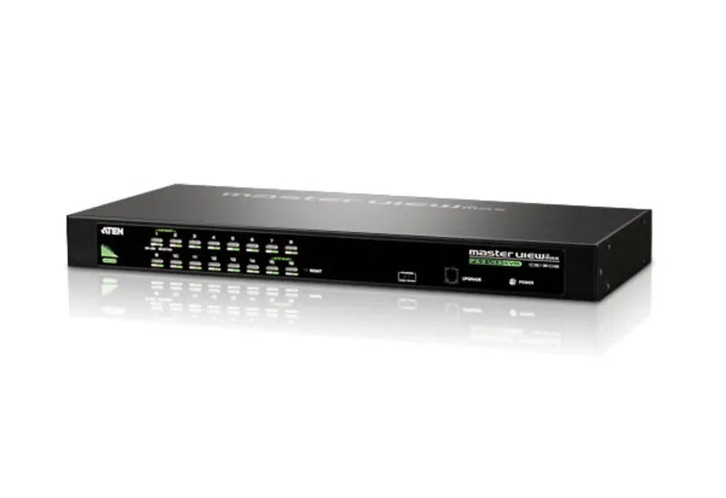 ATEN 16-Port PS/2-USB  VGA KVM Switch/Cascade/W/(US/EU/OUT) ADP. ATEN