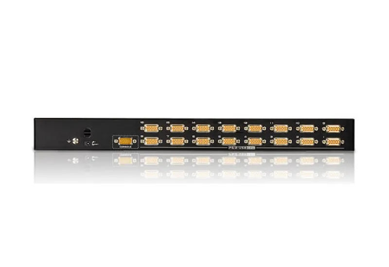 ATEN 16-Port PS/2-USB  VGA KVM Switch/Cascade/W/(US/EU/OUT) ADP. ATEN