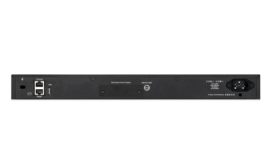 D-Link 48 10/100/1000Base-T PoE ports + 2 10GBase-T ports + 4 10G SFP+ ports; L3 Stackable Managed Switch