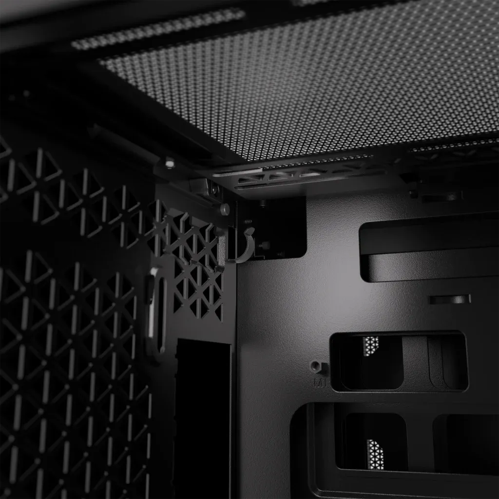 2500X RGB Micro ATX Black Dual Chamber PC Case; 2x 3.5'' |  2x 2.5'' Drive Bays; Up to 360mm Radiator; 2x 120mm fan incl