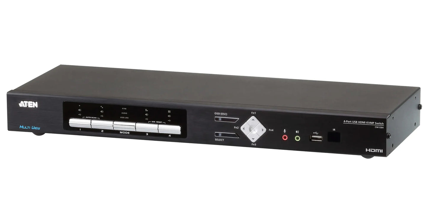 ATEN 4-Port USB HDMI Multi-View KVMP Switch. (inlc. cables & Rack kit)