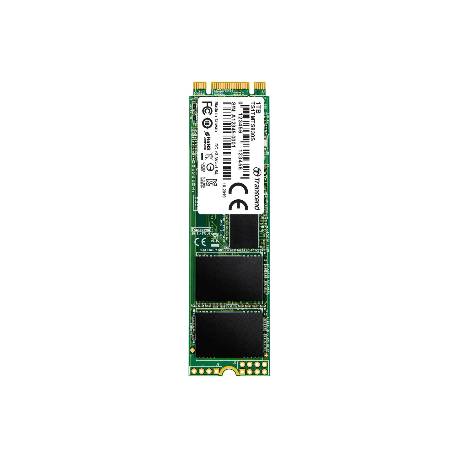 TRANSCEND 1TB MTS830S M.2 SATA3 2280 SSD - 3D TLC