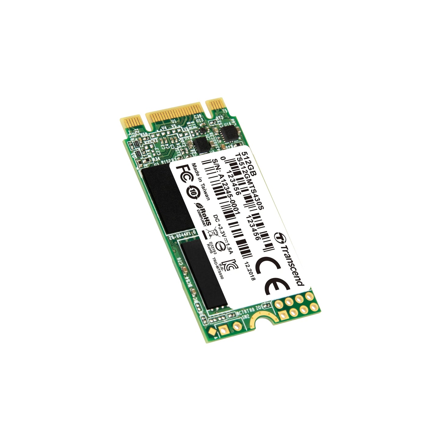 TRANSCEND 512B MTS420S SATA3 M.2 2242 SSD - TLC