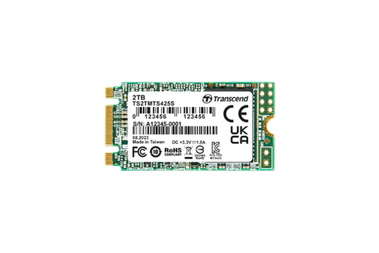 TRANSCEND 2 TB MTS425S M.2 SATA 3 2242 SSD 3D NAND - CACHELESS