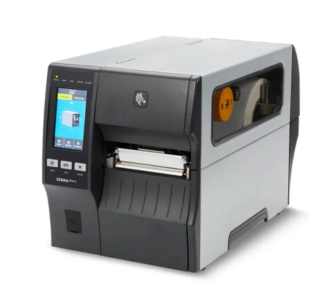 Zebra - TT Printer ZT411; 4''; 203 dpi; Euro and UK cord; Serial; USB; 10/100 Ethernet; Bluetooth 4.1/MFi; USB Host; Cutter w/ C