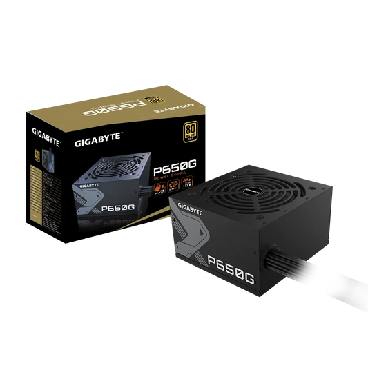 Gigabyte PSU P650B Gold Certified 650W - 3 Year Warranty; 24/20-pin x 1; CPU 4+4-pin x 1; PCI-E 6+2-pin x 2; SATA x 6; Peri x3