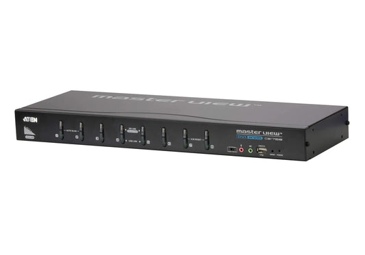8-port DVI USB KVM with Audio Support - TAA Compliant8-Port USB DVI/Audio KVMP Switch/W/(US/EU/OUT) ADP. ATEN
