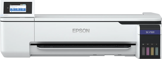Epson SureColor SC-F501; Large Format Printers; 24 '' (61.0 cm); 4 Ink Cartridges; KCYM; 2.400 x 1.200 DPI; Touchscreen; Panel: