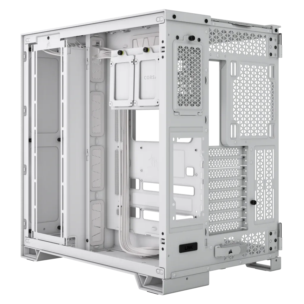 6500D Airflow White Tempered Glass Mid-Tower; 2x 3.5'' |  2x 2.5'' Drive Bays; Up to 360mm Radiator compatible