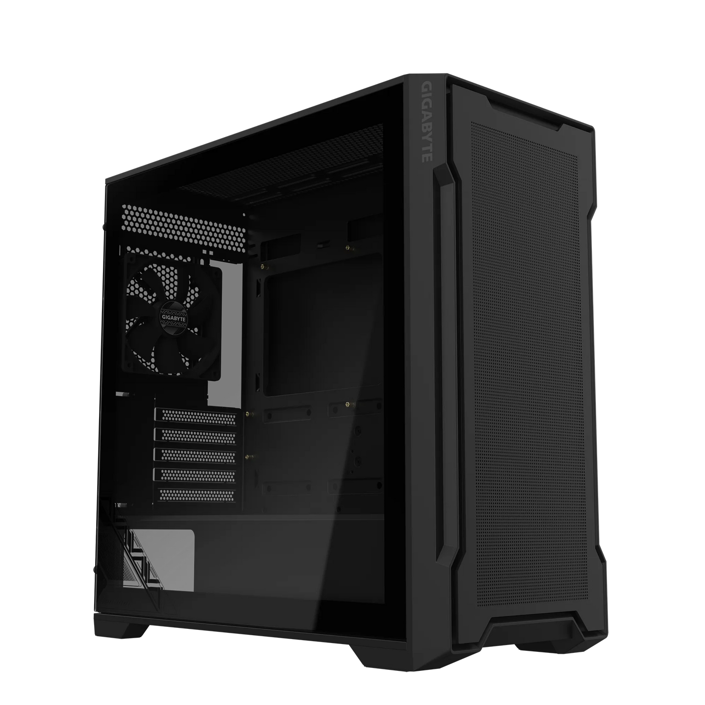 Gigabyte C102 Glass Micro ATX Chassis; 2x 3.5'' | 2x 2.5'' Drive Bays; 360mm Radiator compatible; 2x 120mm fan incl; Black