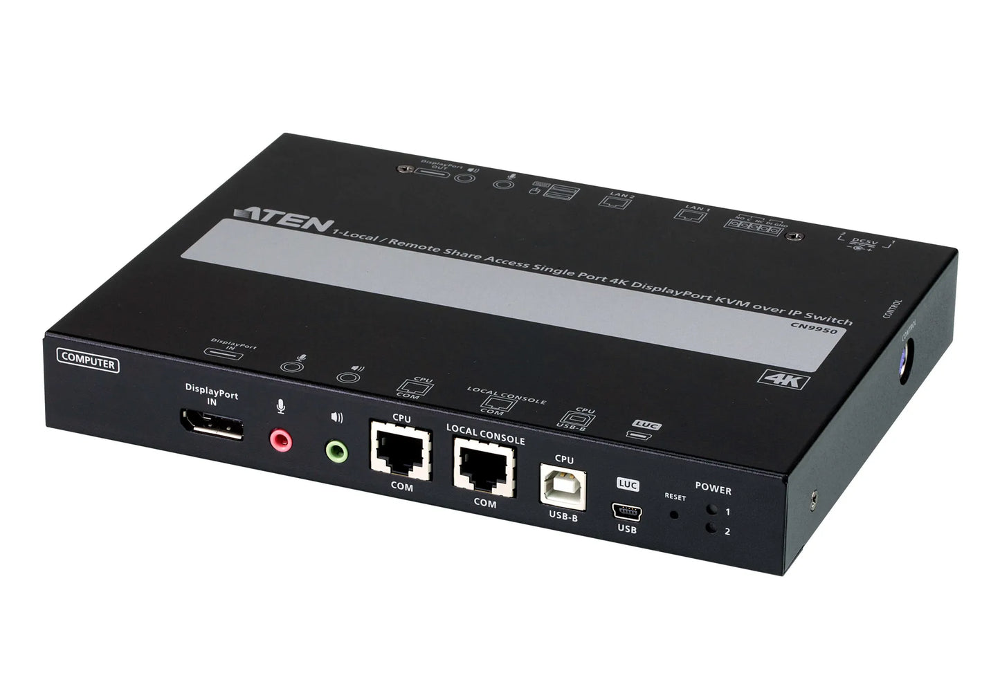 ATEN 1-Local/Remote Share Access Single Port 4K DisplayPort KVM over IP Switch .
