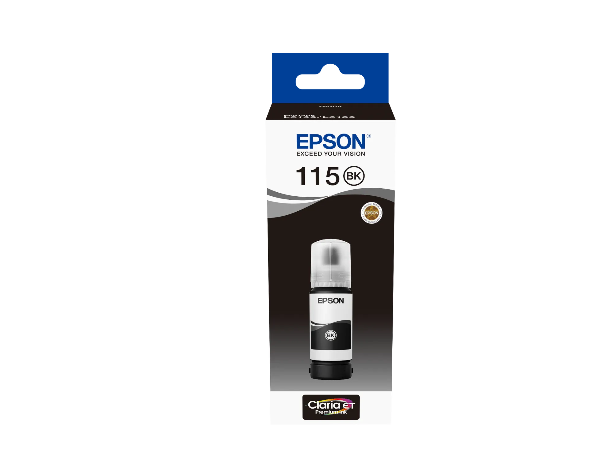 Epson 115 EcoTank Pigment Black ink bottle (70 ml). 6200 pages @ 5% coverage