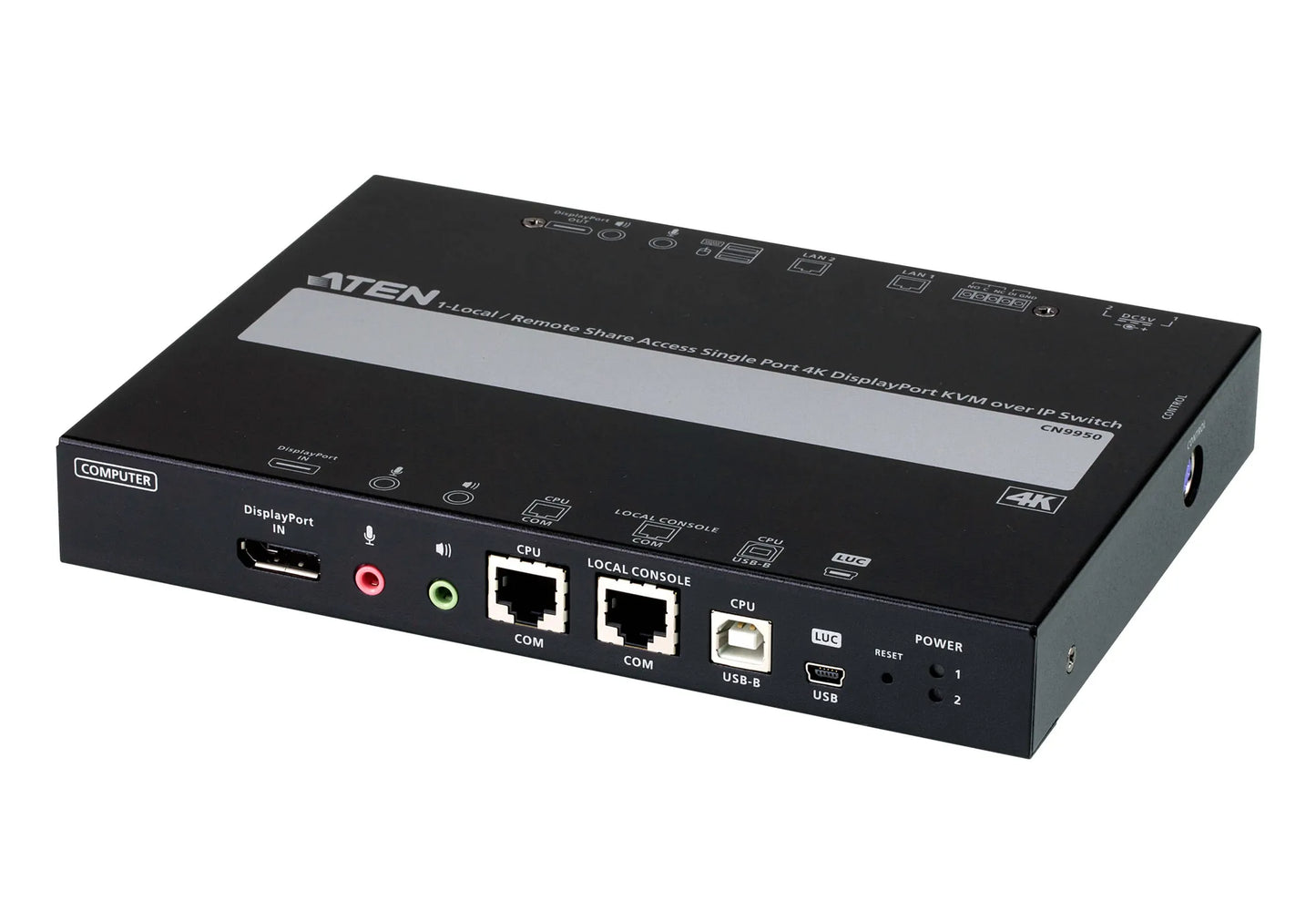 ATEN 1-Local/Remote Share Access Single Port 4K DisplayPort KVM over IP Switch .