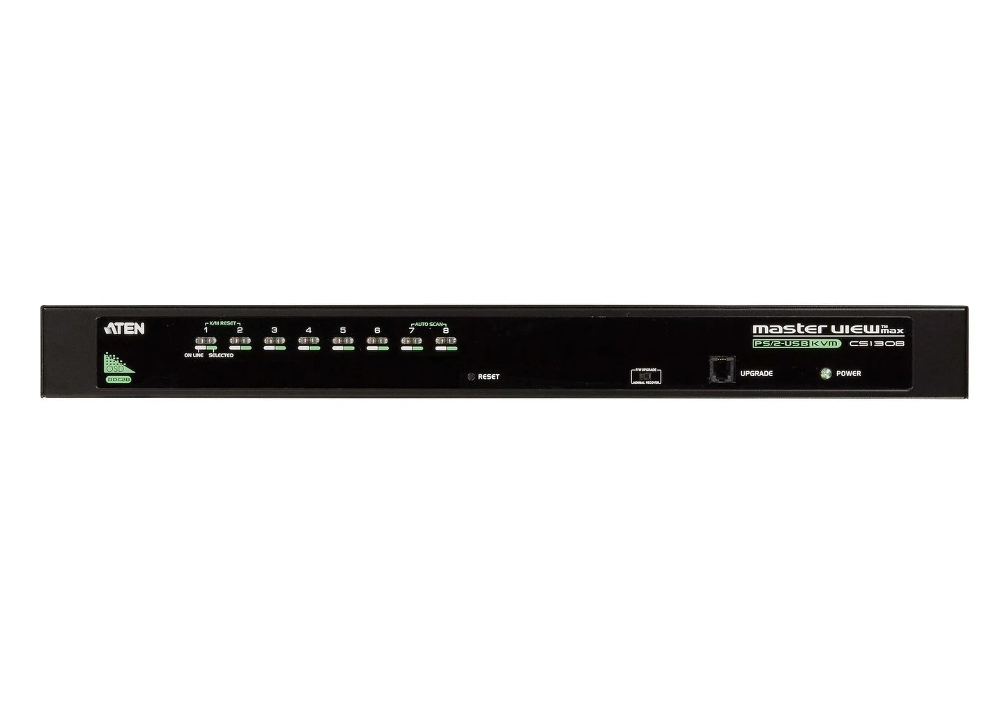 ATEN 8-Port PS/2-USB  VGA KVM Switch /Cascade/W/(US/EU/OUT) ADP. ATEN