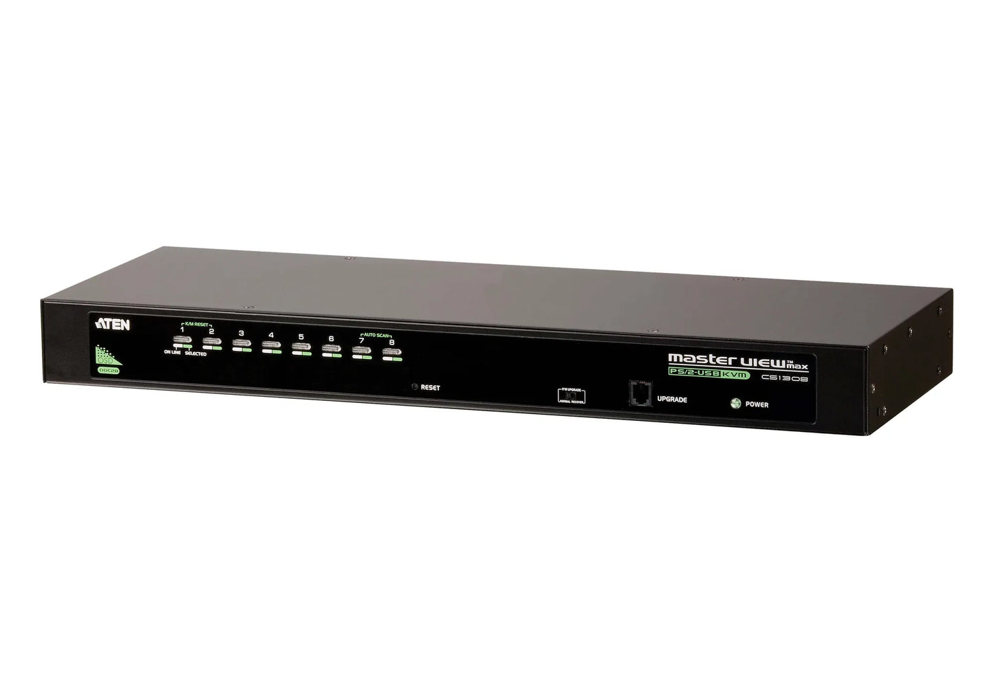 ATEN 8-Port PS/2-USB  VGA KVM Switch /Cascade/W/(US/EU/OUT) ADP. ATEN
