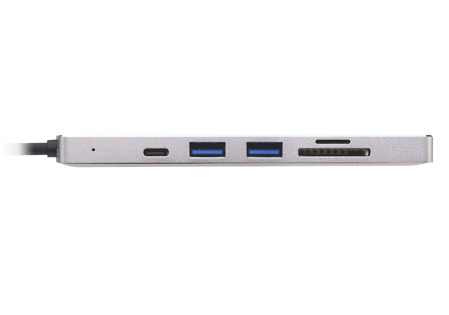 ATEN Dock; 6-in-1 Mini Dock with Power Pass-Through. 1 x HDMI;1 SD/Micro SD Reader;1 x USB-C PD Port;2 x USB 3.2 Type-A ports