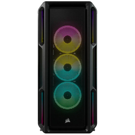 5000T RGB Black Tempered Glass Mid-Tower; 2x 3.5'' |  4x 2.5'' Drive Bays; Up to 360mm Radiator compatible; 4x 120mm fan incl