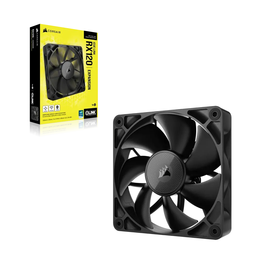 Corsair RX Series; iCUE LINK RX120; 120mm Fan; Single Pack.