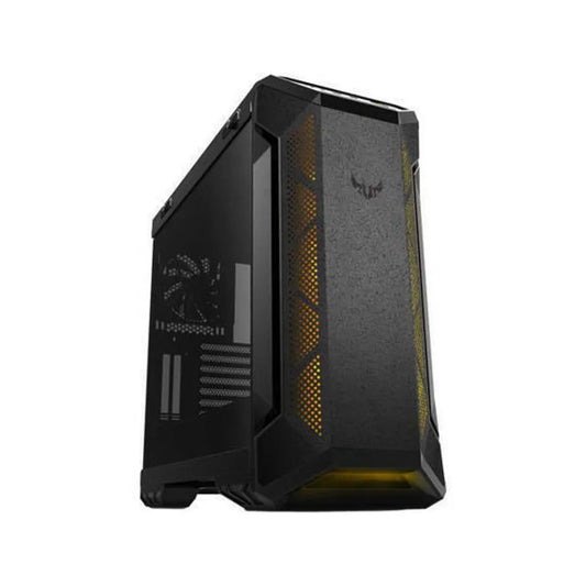 ASUS Chassis/up to EATX with metal front panel; tempered-glass side panel; 120 mm RGB fan; 140 mm PWM fan; radiator space reserv