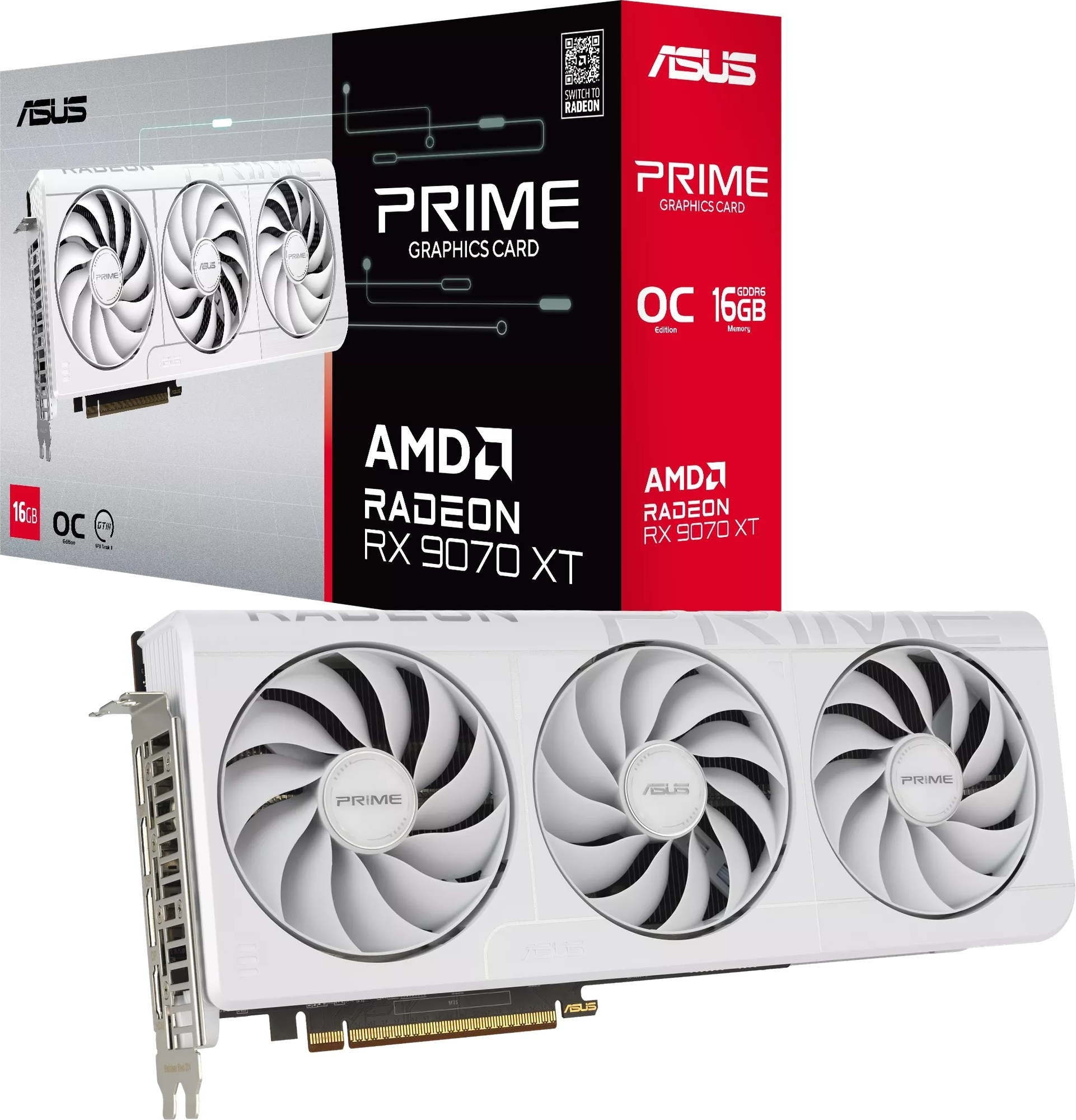 ASUS Graphics Card/AMD/PCIe5/16GB GDDR6/OC mode:up to 3030MHz (Boost Clock)/Default mode:up to 2480MHz(Boost)1xHDMI/3xDP/750W