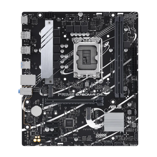 ASUS Motherboard/LGA1700/12/13/14th Gen/DDR4/2xDIMM/MAX64GB/ 2xM.2/4xSATA/ 1xPCIe4x16/ 2xPCIe4x1/1xHDMI/PS2/6xUSB