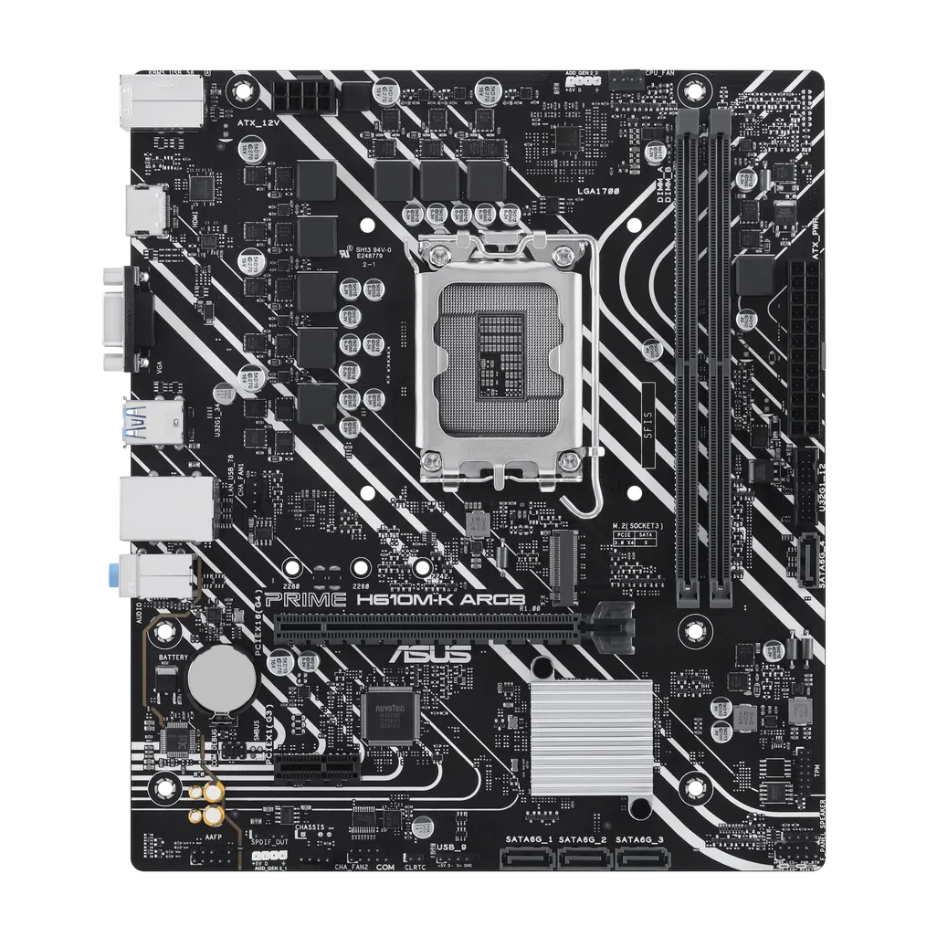 ASUS Motherboard/LGA1700/12/13/14thGen/2xDDR5/M.2/4xSATA/ 1xPCIe4*16/1xPCIe3*1/ D-Sub/HDMII/PS2/6xUSB