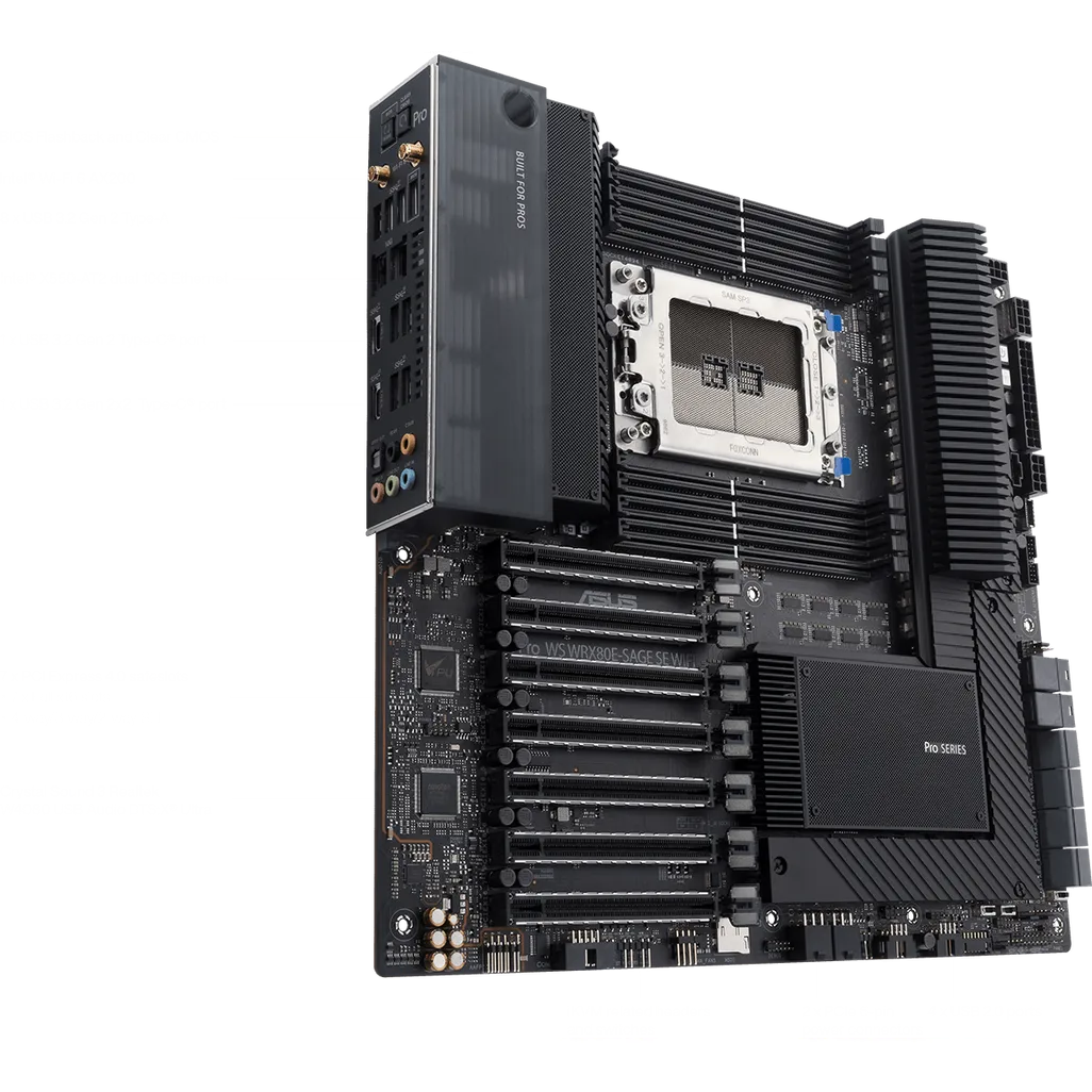 ASUS Motherboard/TR/DDR4 ECC/Threadripper/8xRDIMM/Max.2048GB/. PCIe4.0/3.0x16x7/3xM.2/8xSATA/RAID/